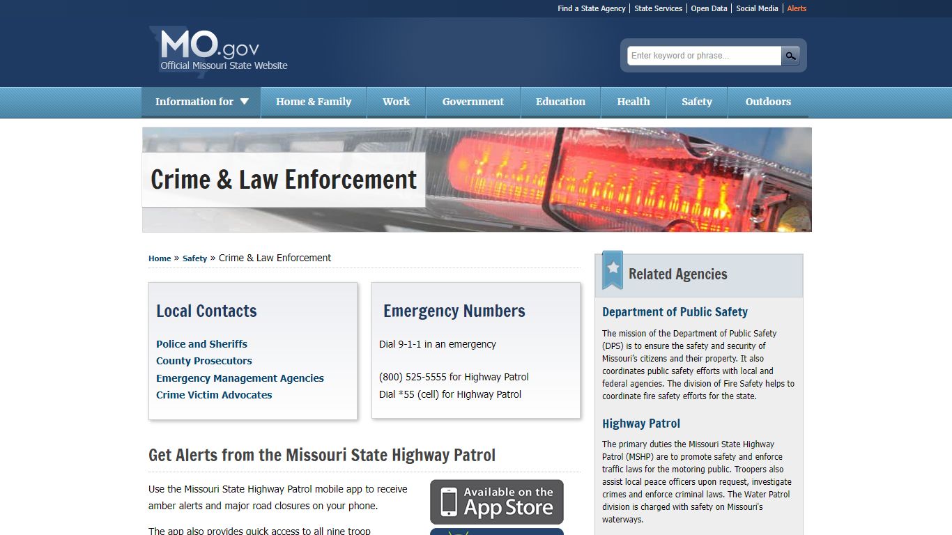 Crime & Law Enforcement - Missouri